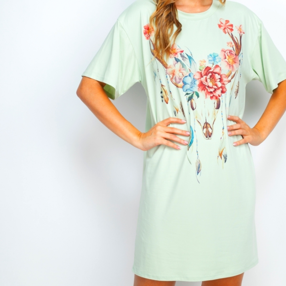 Cowskull tunic dress